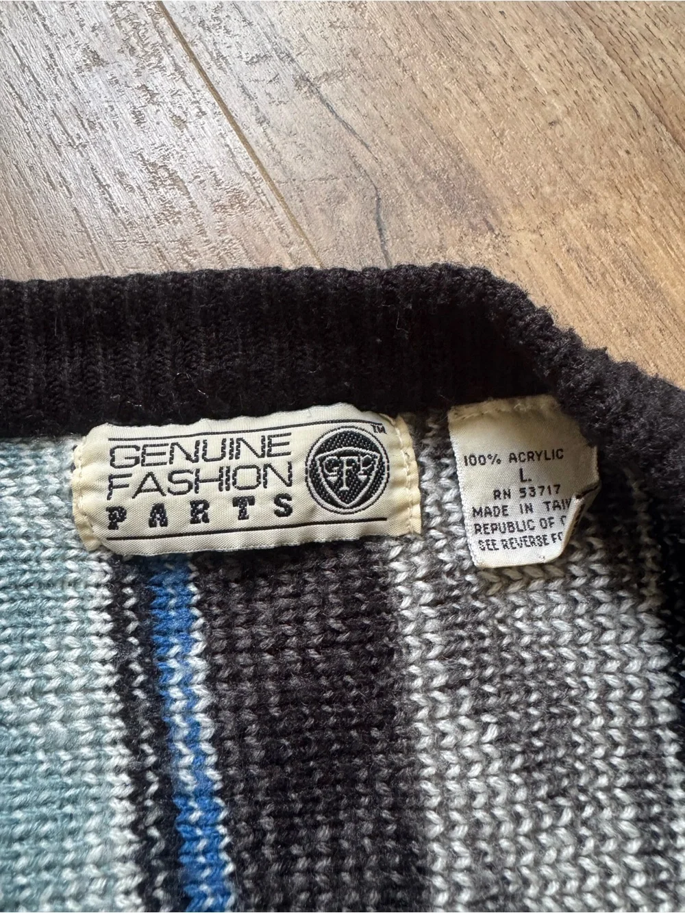Vintage 90s Grandpa Cardigan Sweater Large Black Blue Coogi